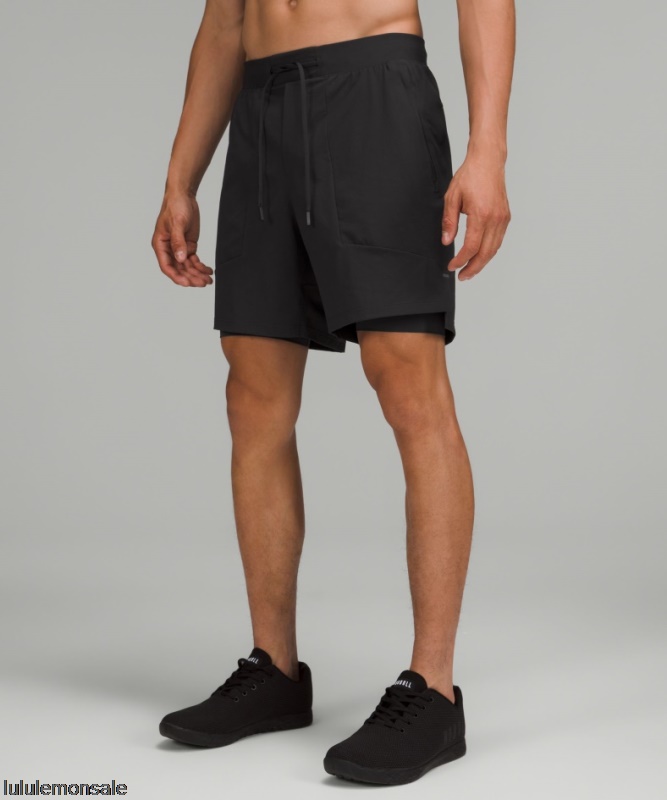 Lululemon Deutschland DELULU838 | Lululemon Deutschland Schwarz Lizenz Zum Trainieren Gefüttert Kurz 7